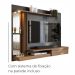 Painel Tv 55 Babus Petra Moderno 5 Prateleiras Preto 