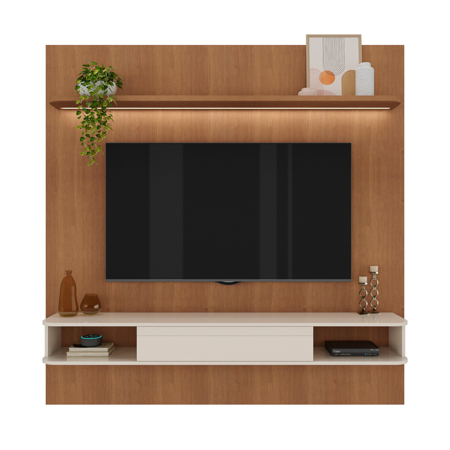 Painel Tv 75 Belluno Cinamomo / Off White