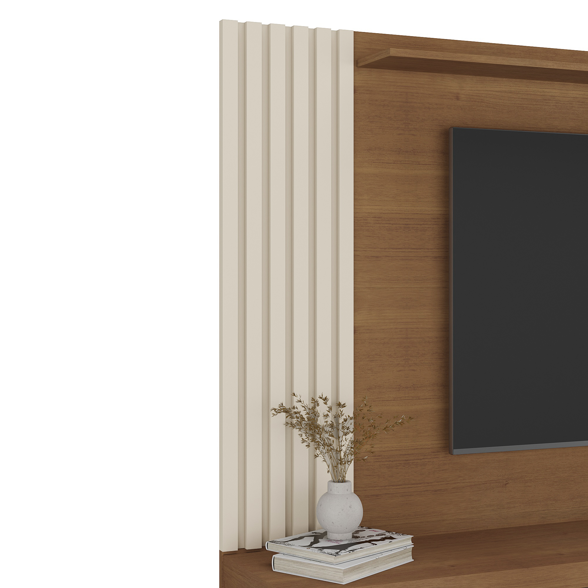 Painel Tv 75" Presence - Cinamomo/off White