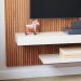 Painel de TV Até 65 Pol. Lírio Babus - Ripado / Off White