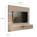 Painel de TV Até 65 Pol. Luna Babus - Cinamomo / Off White