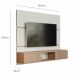 Painel de TV Até 65 Pol. Luna Babus - Off White / Cinamomo Ripado