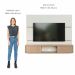 Painel de TV Até 65 Pol. Luna Babus - Off White / Cinamomo Ripado