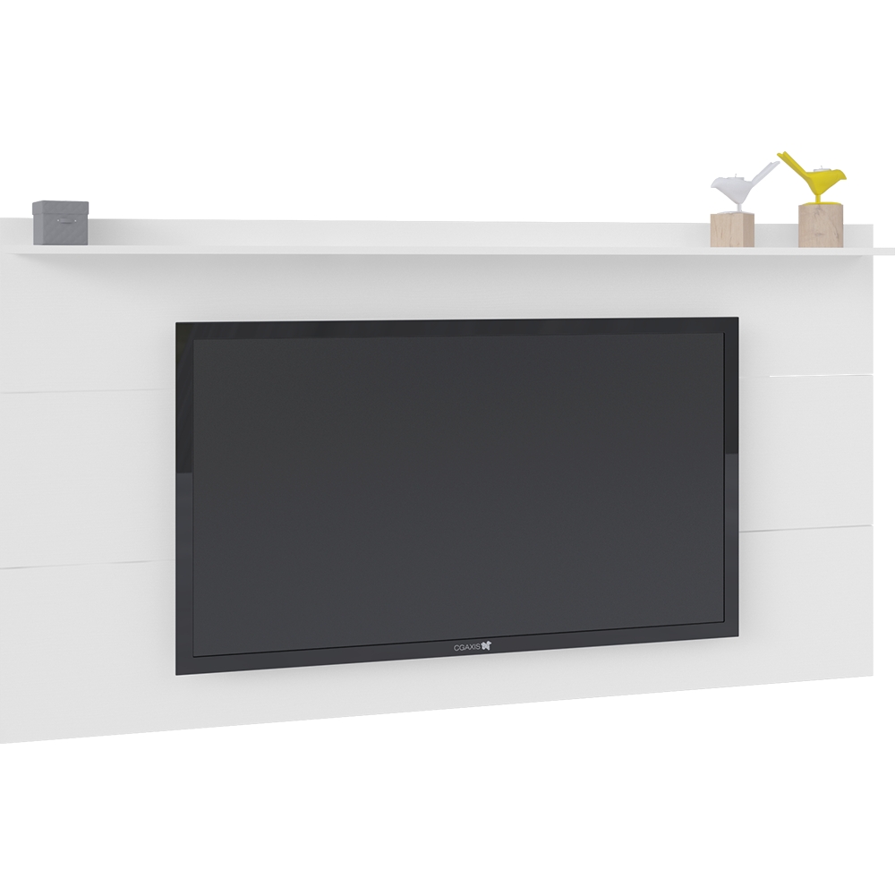Painel para TV Até 60 Polegadas Slim Branco C/ Suporte para TV - Artely