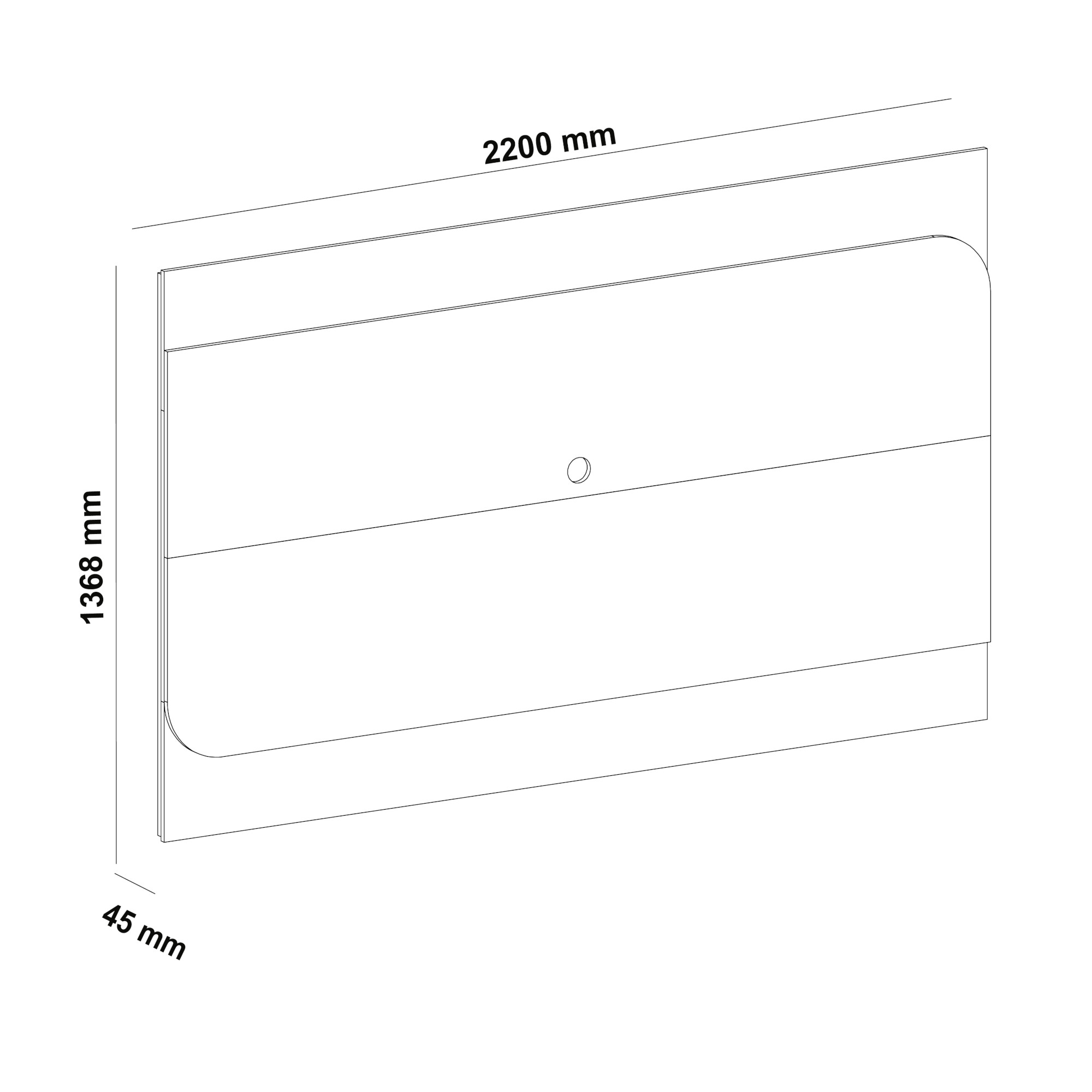 Painel para Tv até 86" Elegance Cedro/off White Artely