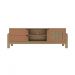 Rack Bancada Para Tv Até 60 Polegadas 1 Porta 2 Gavetas 2 Nichos Nature Artely Carvalho/Terracota
