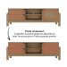 Rack Bancada Para Tv Até 60 Polegadas 1 Porta 2 Gavetas 2 Nichos Nature Artely Carvalho/Terracota