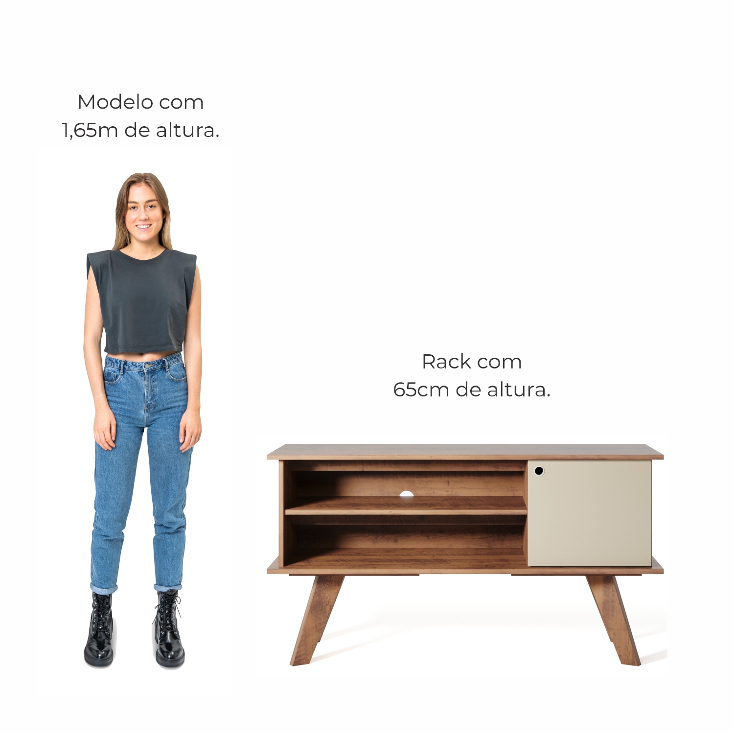 Rack Mood para TV até 50 Polegadas com 1 porta Babus