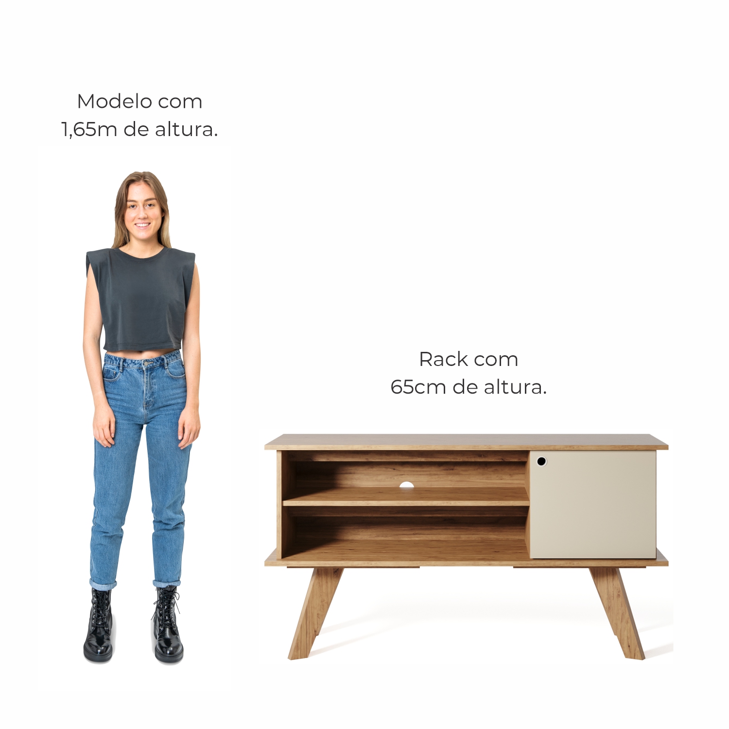 Rack Mood para TV até 50 Polegadas com 1 porta Babus