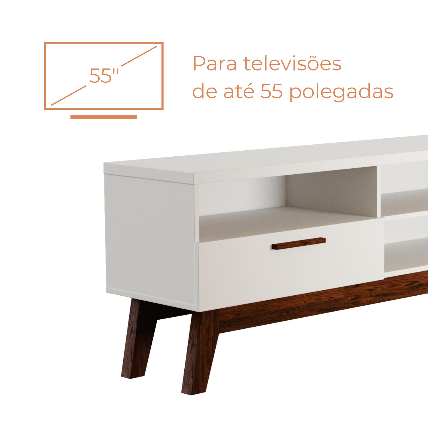 Rack Para Tv Até 55 Polegadas 1 Porta Lín