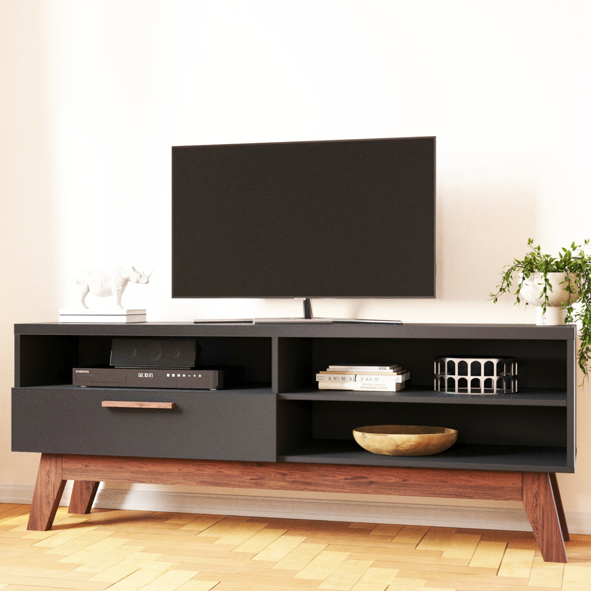 Rack Para Tv Até 55 Polegadas 1 Porta Lín Babus