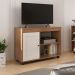 Rack Sala Tv 42 Sampa 2 Nichos Porta e Prateleiras Cinamomo/off White