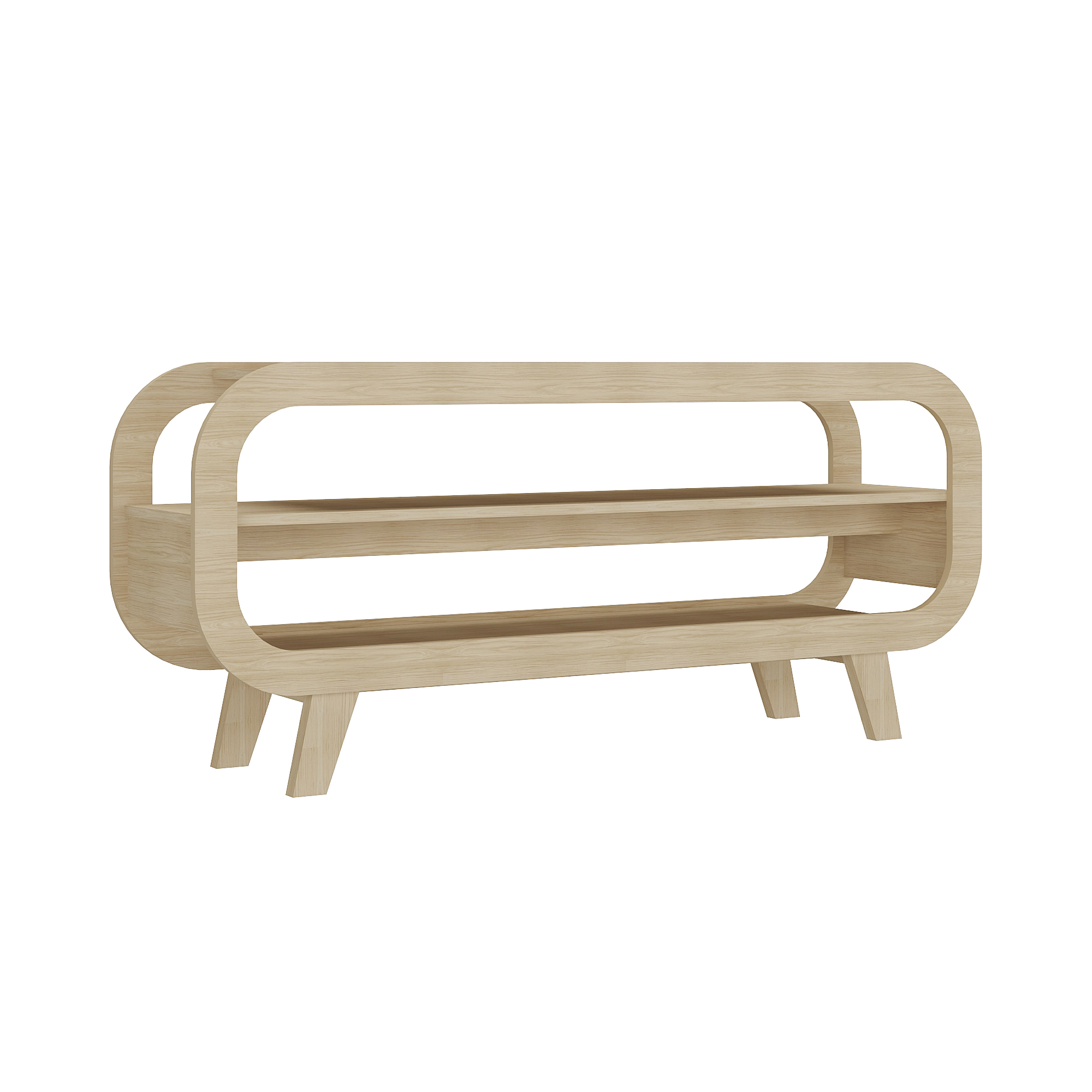 Rack Theo com Borda Arredondada para Tv de 60 Polegadas - Artely Naturale
