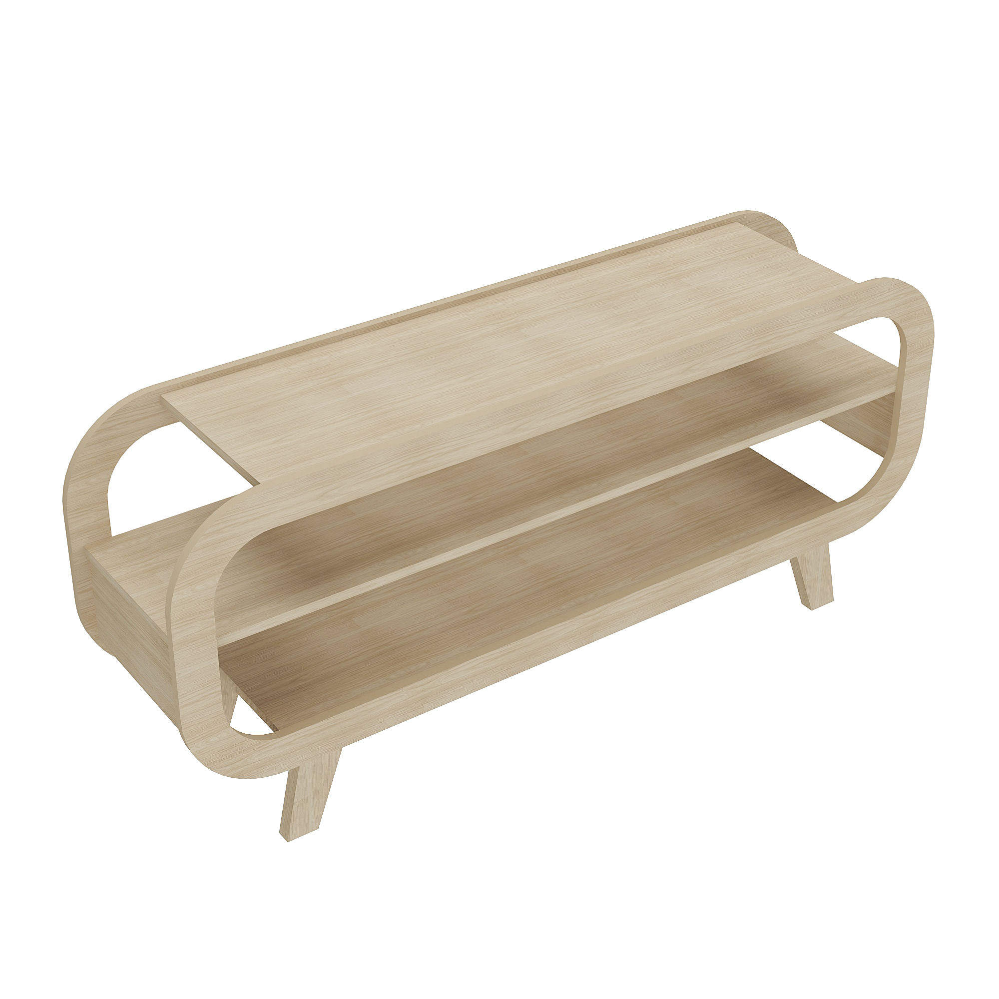 Rack Theo com Borda Arredondada para Tv de 60 Polegadas - Artely Naturale