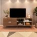 Rack Verona Aparador Bancada para Tv 75 Cedro / Off White