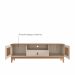 Rack de Sala Para TVs 60 Pol. Pés de Madeira Adams Babus - Off White / Cedro TR