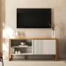 Rack de TV até 65 Polegadas Belluno com 1 Porta - Nature / Off White