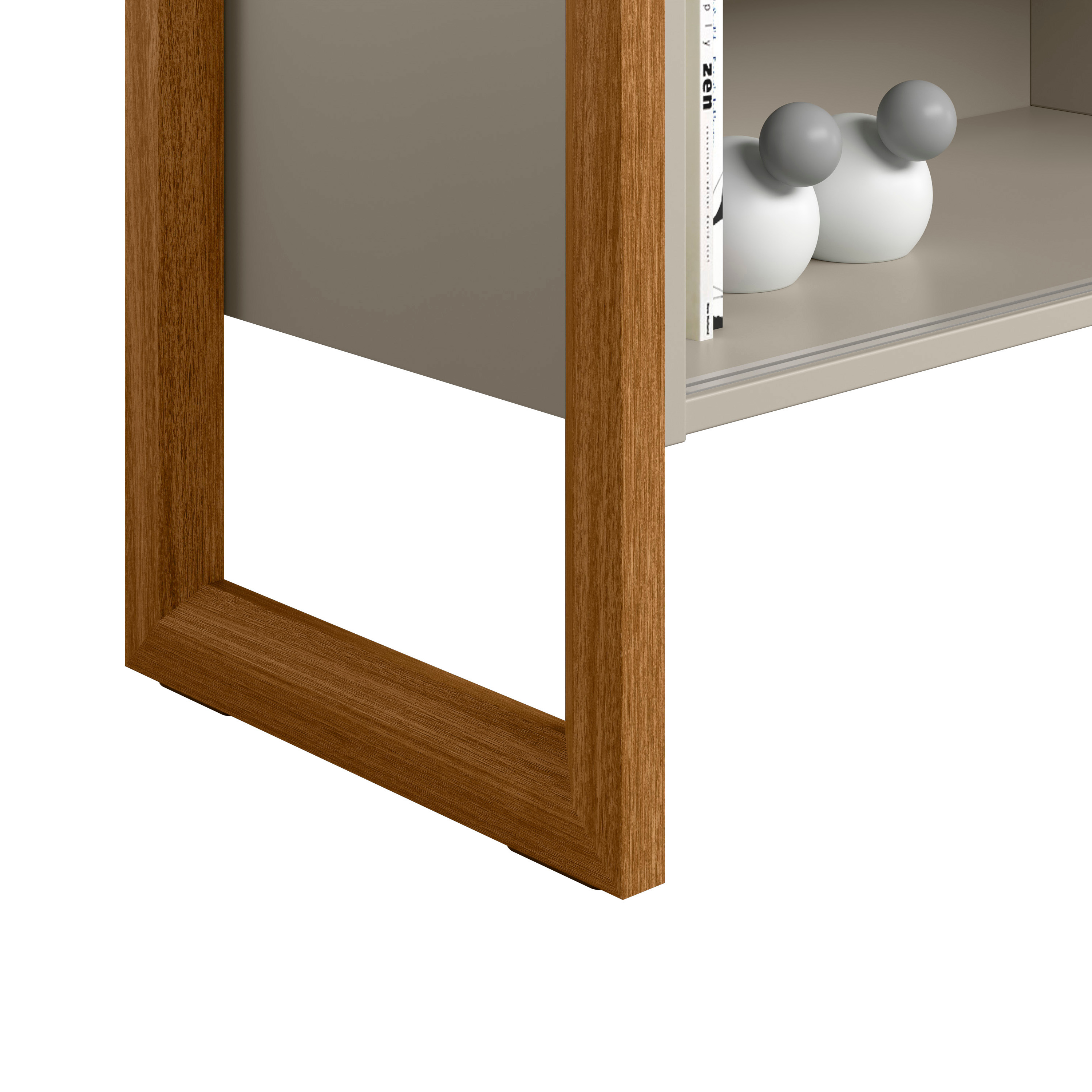 Rack de TV até 65 Polegadas Belluno com 1 Porta - Nature / Off White
