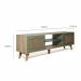 Rack para TV Até 55 Polegadas Erice com 2 Porta e Pés - Carvalho / Menta