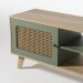 Rack para TV Até 55 Polegadas Erice com 2 Porta e Pés - Carvalho / Menta