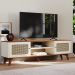 Rack para TV Até 55 Polegadas Erice com 2 Porta e Pés - Pinho / Off White