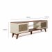 Rack para TV Até 55 Polegadas Erice com 2 Porta e Pés - Pinho / Off White