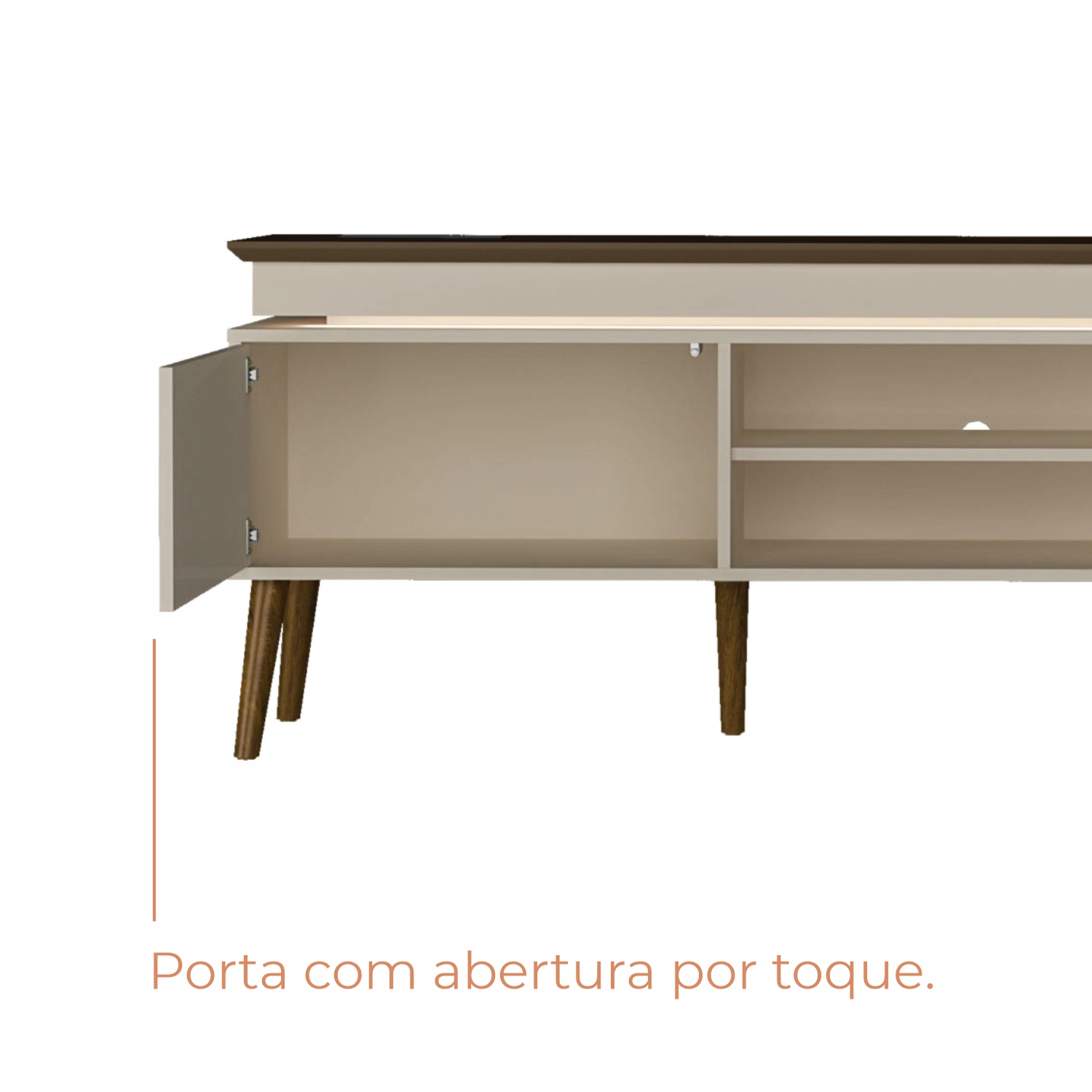 Rack para TV Até 75 Polegadas Kaia com 2 Portas com LED Babus