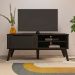 Rack para TV até 47 Polegadas 1 Porta 2 Nicho Lotus Verona Preto