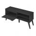 Rack para TV até 47 Polegadas 1 Porta 2 Nicho Lotus Verona Preto