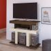 Rack para Tv 42" 2 Nichos e Prateleira Guaíba - Amêndoa / Off White