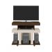 Rack para Tv 42" 2 Nichos e Prateleira Guaíba - Amêndoa / Off White