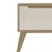 Rack para Tv até 60" 134x50cm Pés em Mdf 1 Porta e 2 Nichos Lotus Artely Carvalho/off White Preto