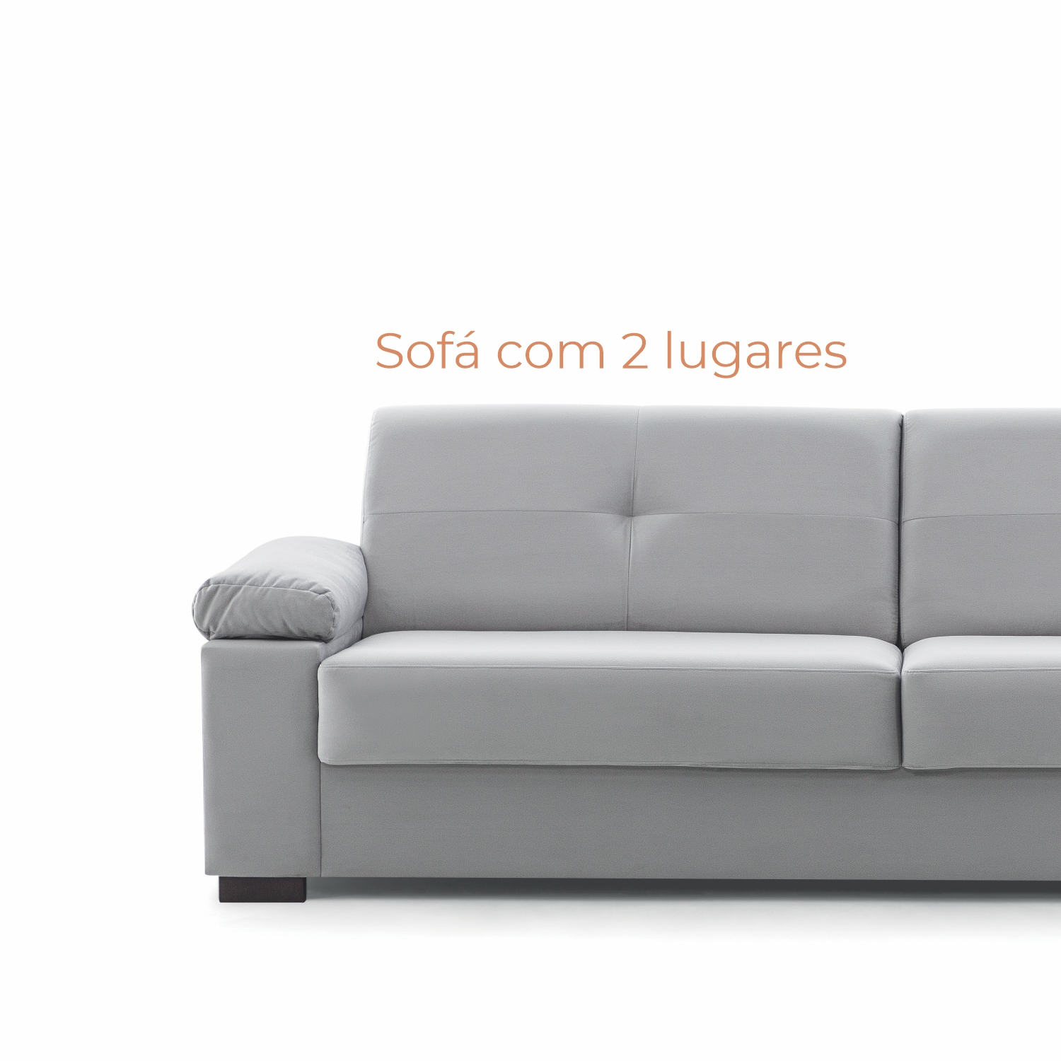 Sofá 2 lugares Lay com 1,95m em Linho Babus