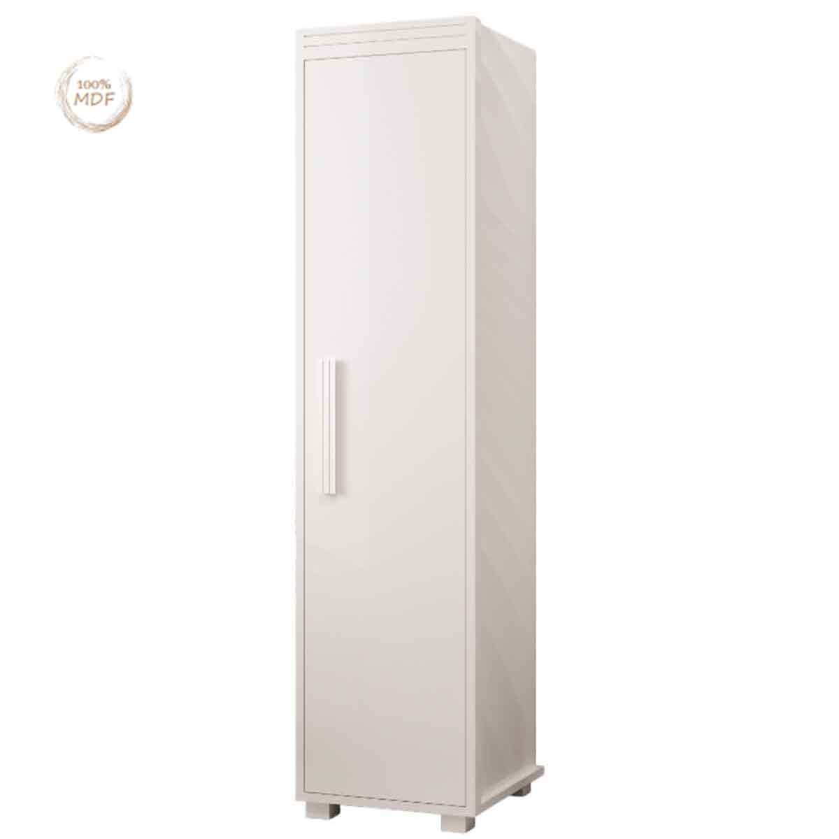 Armário Multiuso 1 Porta 4 Prateleiras 100% MDF Delta Branco