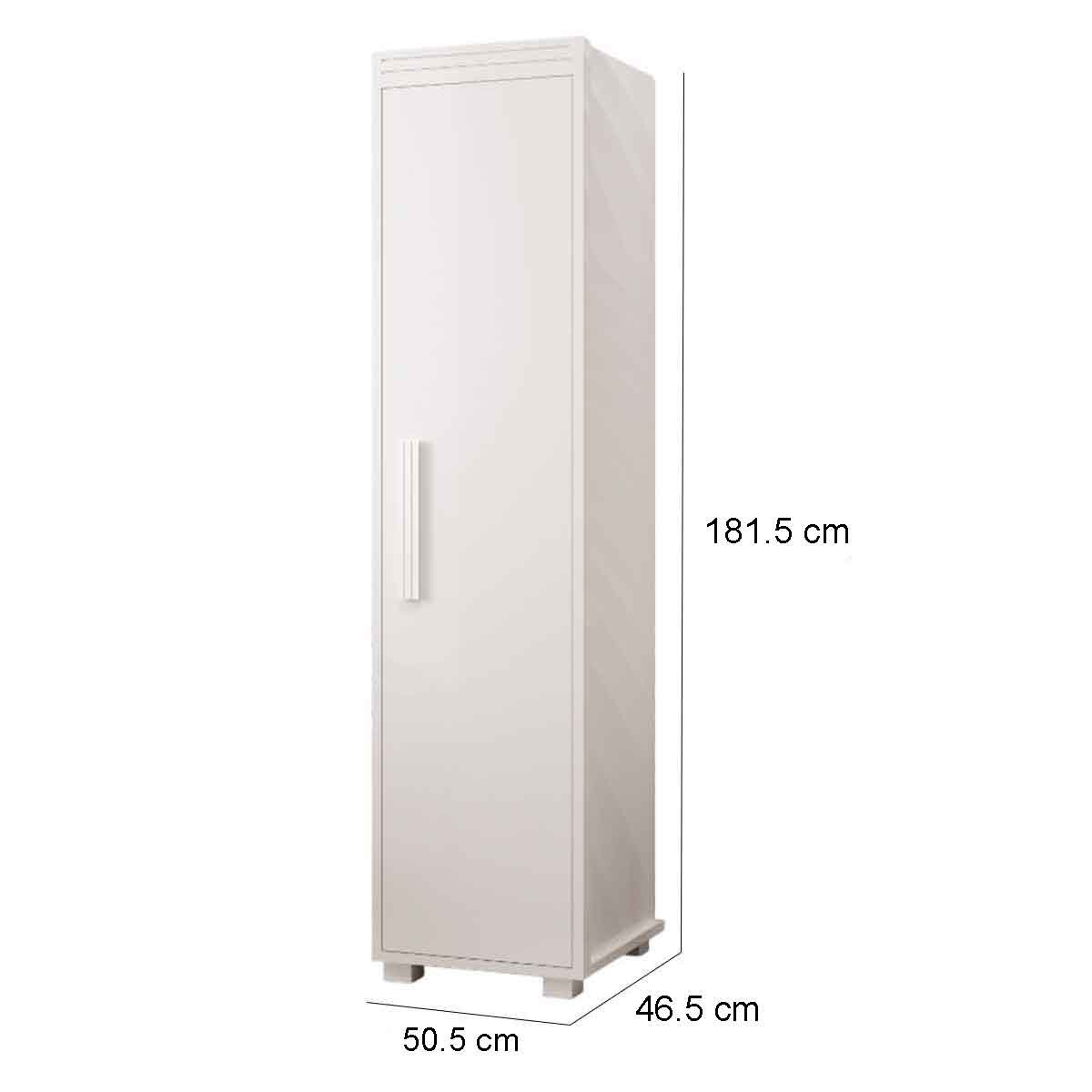 Armário Multiuso 1 Porta 4 Prateleiras 100% MDF Delta Branco