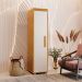 Armário Multiuso 1 Porta 4 Prateleiras 100% MDF Delta Cinamomo/Off White