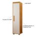 Armário Multiuso 1 Porta 4 Prateleiras 100% MDF Delta Cinamomo/Off White