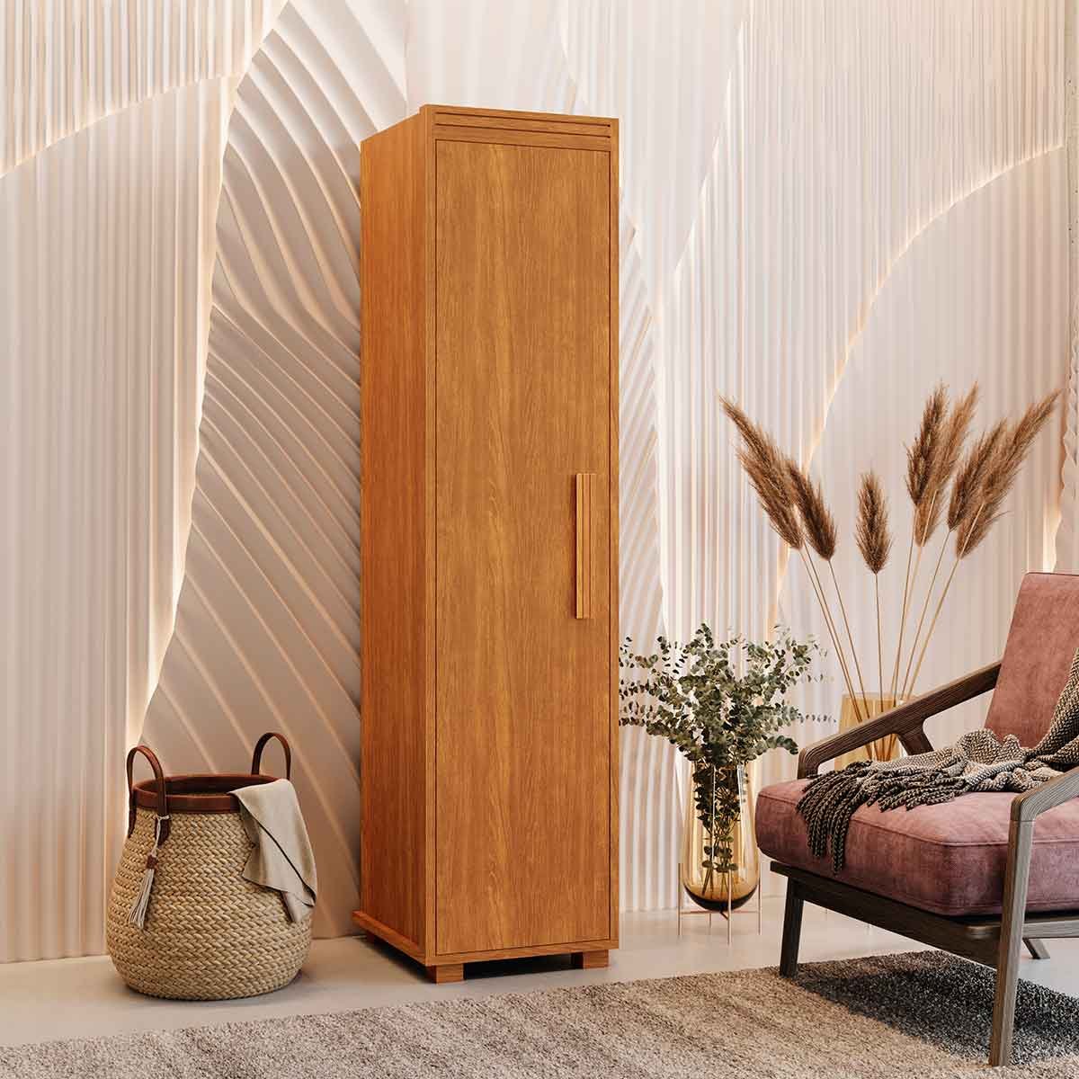 Armário Multiuso 1 Porta 4 Prateleiras 100% MDF Delta Nature