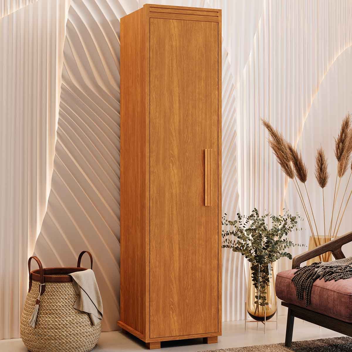 Armário Multiuso 1 Porta 4 Prateleiras 100% MDF Delta Nature