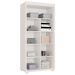 Armário Multiuso 5 Prateleiras 2 Pts c/ Chave 100% MDF Apollo Branco