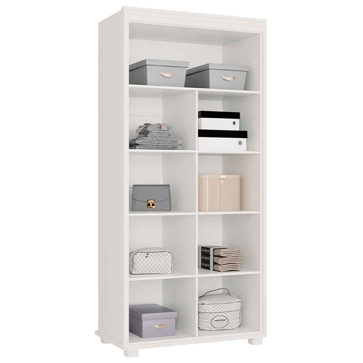 Armário Multiuso 5 Prateleiras 2 Pts c/ Chave 100% MDF Apollo Branco