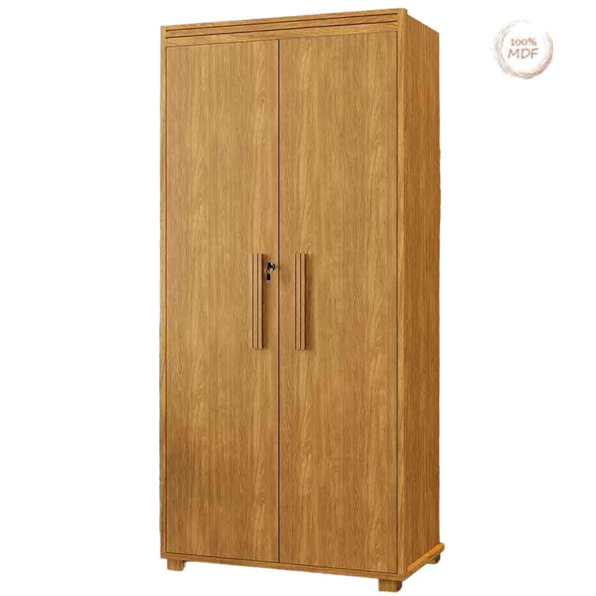 Armário Multiuso 5 Prateleiras 2 Pts c/ Chave 100% MDF Apollo Cinamomo