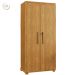 Armário Multiuso 5 Prateleiras 2 Pts c/ Chave 100% MDF Apollo Cinamomo