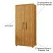 Armário Multiuso 5 Prateleiras 2 Pts c/ Chave 100% MDF Apollo Cinamomo