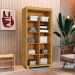 Armário Multiuso 5 Prateleiras 2 Pts c/ Chave 100% MDF Apollo Cinamomo/Off White