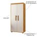Armário Multiuso 5 Prateleiras 2 Pts c/ Chave 100% MDF Apollo Cinamomo/Off White