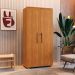 Armário Multiuso 5 Prateleiras 2 Pts c/ Chave 100% MDF Apollo Nature
