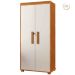 Armário Multiuso 5 Prateleiras 2 Pts c/ Chave 100% MDF Apollo Nature/Off White