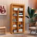 Armário Multiuso 5 Prateleiras 2 Pts c/ Chave 100% MDF Apollo Nature/Off White
