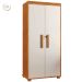 Armário Multiuso 5 Prateleiras 2 Pts c/ Chave 100% MDF Apollo Nature/Off White
